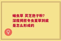 蛹虫草 灵芝孢子粉？深度揭密冬虫夏草到底是怎么形成的