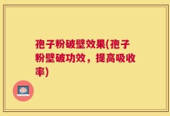 孢子粉破壁效果(孢子粉壁破功效，提高吸收率)