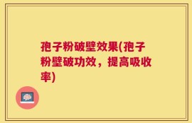 孢子粉破壁效果(孢子粉壁破功效，提高吸收率)