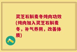 灵芝石斛麦冬炖肉功效(炖肉加入灵芝石斛麦冬，补气养阴，改善体质)