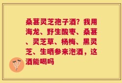 桑葚灵芝孢子酒？我用海龙、野生酸枣、桑葚、灵芝草、杨梅、黑灵芝、生晒参来泡酒，这酒能喝吗
