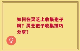 如何在灵芝上收集孢子粉？灵芝孢子收集技巧分享？