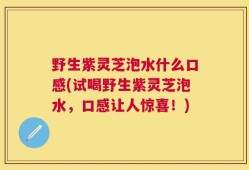 野生紫灵芝泡水什么口感(试喝野生紫灵芝泡水，口感让人惊喜！)