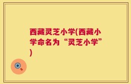 西藏灵芝小学(西藏小学命名为“灵芝小学”)