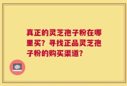 真正的灵芝孢子粉在哪里买？寻找正品灵芝孢子粉的购买渠道？
