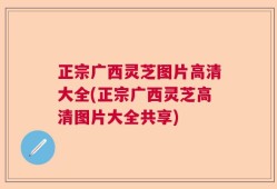 正宗广西灵芝图片高清大全(正宗广西灵芝高清图片大全共享)