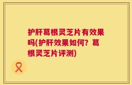 护肝葛根灵芝片有效果吗(护肝效果如何？葛根灵芝片评测)