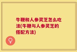 牛鞭和人参灵芝怎么吃法(牛鞭与人参灵芝的搭配方法)