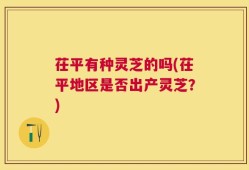茌平有种灵芝的吗(茌平地区是否出产灵芝？)