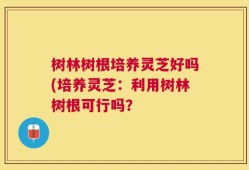 树林树根培养灵芝好吗(培养灵芝：利用树林树根可行吗？