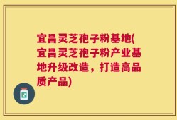 宜昌灵芝孢子粉基地(宜昌灵芝孢子粉产业基地升级改造，打造高品质产品)