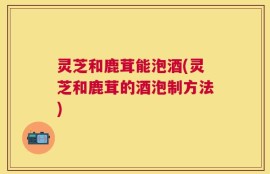 灵芝和鹿茸能泡酒(灵芝和鹿茸的酒泡制方法)