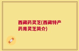 西藏药灵芝(西藏特产药用灵芝简介)