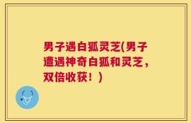 男子遇白狐灵芝(男子遭遇神奇白狐和灵芝，双倍收获！)