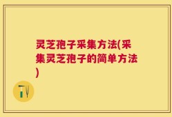 灵芝孢子采集方法(采集灵芝孢子的简单方法)