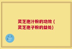 灵芝孢汁粉的功效 (灵芝孢子粉的益处)