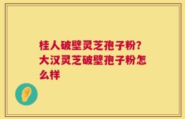 桂人破壁灵芝孢子粉？大汉灵芝破壁孢子粉怎么样