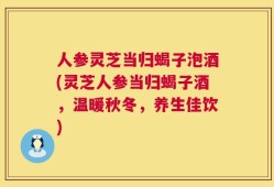 人参灵芝当归蝎子泡酒(灵芝人参当归蝎子酒，温暖秋冬，养生佳饮)