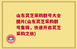 山东灵芝采购群号大全图片(山东灵芝采购群号集锦，快速开启灵芝采购之旅)