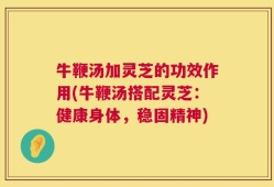 牛鞭汤加灵芝的功效作用(牛鞭汤搭配灵芝：健康身体，稳固精神)