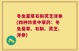 冬虫夏草石斛灵芝洋参(四种珍贵中草药：冬虫夏草、石斛、灵芝、洋参)