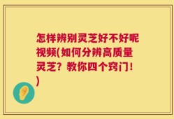 怎样辨别灵芝好不好呢视频(如何分辨高质量灵芝？教你四个窍门！)