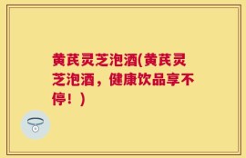 黄芪灵芝泡酒(黄芪灵芝泡酒，健康饮品享不停！)
