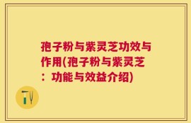 孢子粉与紫灵芝功效与作用(孢子粉与紫灵芝：功能与效益介绍)