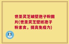 世圣灵芝破壁孢子粉图片(世圣灵芝壁纸孢子粉素食，提高免疫力)