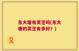 东大塘有灵芝吗(东大塘的灵芝有多好？)