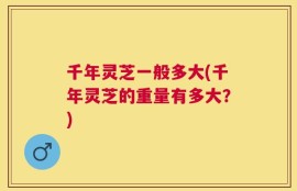千年灵芝一般多大(千年灵芝的重量有多大？)