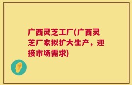 广西灵芝工厂(广西灵芝厂家拟扩大生产，迎接市场需求)