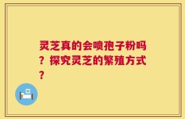 灵芝真的会喷孢子粉吗？探究灵芝的繁殖方式？