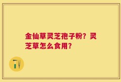 金仙草灵芝孢子粉？灵芝草怎么食用？