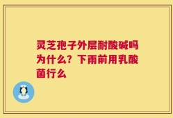 灵芝孢子外层耐酸碱吗为什么？下雨前用乳酸菌行么