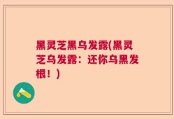 黑灵芝黑乌发露(黑灵芝乌发露：还你乌黑发根！)