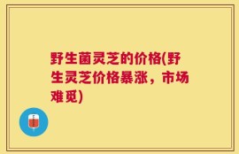 野生菌灵芝的价格(野生灵芝价格暴涨，市场难觅)