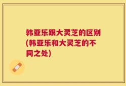 韩亚乐跟大灵芝的区别(韩亚乐和大灵芝的不同之处)