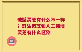 破壁灵芝有什么不一样？野生灵芝和人工栽培灵芝有什么区别
