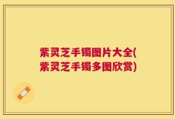 紫灵芝手镯图片大全(紫灵芝手镯多图欣赏)