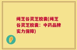 绳芝谷灵芝胶囊(绳芝谷灵芝胶囊：中药品牌实力保障)