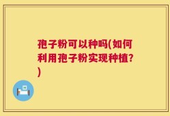 孢子粉可以种吗(如何利用孢子粉实现种植？)