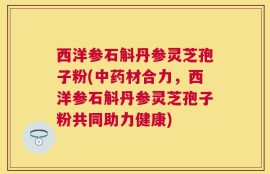 西洋参石斛丹参灵芝孢子粉(中药材合力，西洋参石斛丹参灵芝孢子粉共同助力健康)