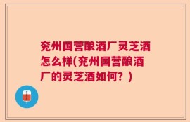 兖州国营酿酒厂灵芝酒怎么样(兖州国营酿酒厂的灵芝酒如何？)