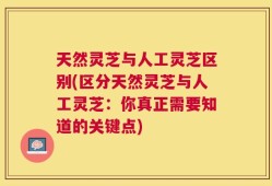 天然灵芝与人工灵芝区别(区分天然灵芝与人工灵芝：你真正需要知道的关键点)