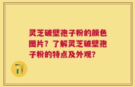 灵芝破壁孢子粉的颜色图片？了解灵芝破壁孢子粉的特点及外观？