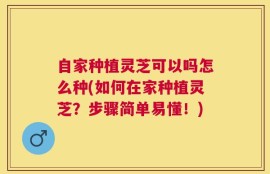 自家种植灵芝可以吗怎么种(如何在家种植灵芝？步骤简单易懂！)