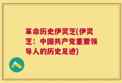 革命历史伊灵芝(伊灵芝：中国共产党重要领导人的历史足迹)