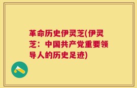 革命历史伊灵芝(伊灵芝：中国共产党重要领导人的历史足迹)