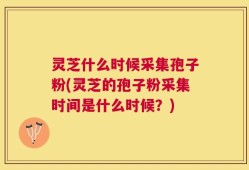 灵芝什么时候采集孢子粉(灵芝的孢子粉采集时间是什么时候？)